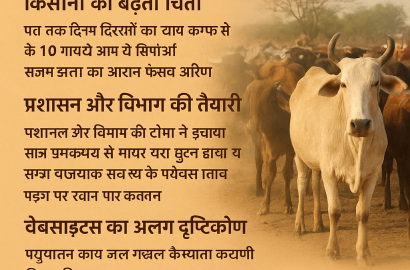 हिसार गाँव में मवेशियों की मौत: संदिग्ध वायरल संक्रमण से किसानों में दहशत