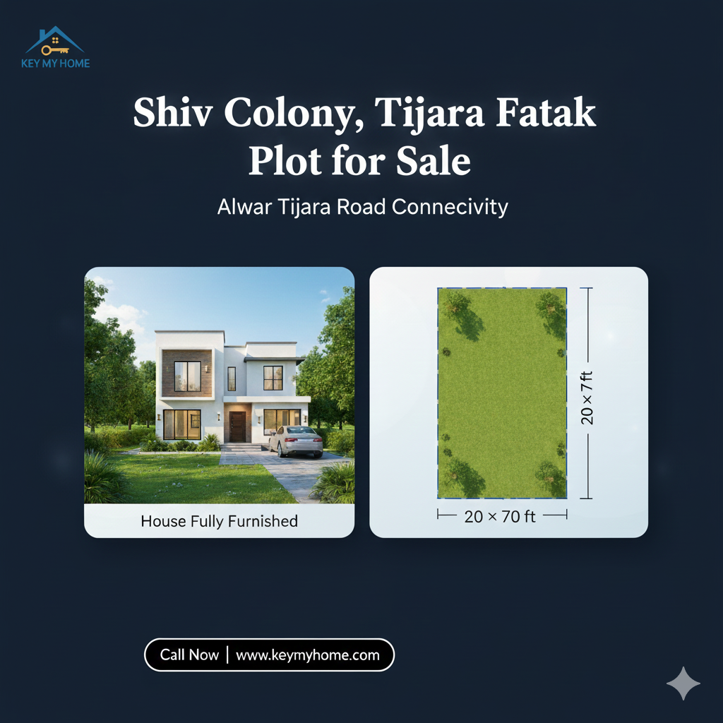 House for Sale in Shiv Colony, Tijara Fatak, Alwar – 20×64 Size | 4 Bedrooms